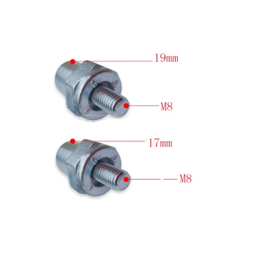 2Pcs Battery Terminal Posts for M8 Bolts Positive 19mm Negative 17mm