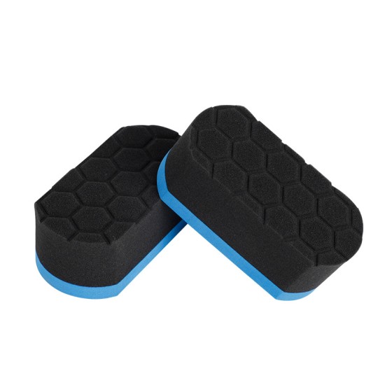 Posris 3 Pieces Tire Shine/Dressing Applicator Pads Perfect for Using to Apply Tire Shine, Tire Wet, Tire Gel, Or Tire Balm, Superior Cleaning Foam Sponge (Blue, Gray)