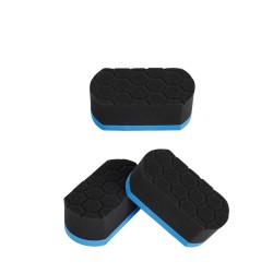 Posris 3 Pieces Tire Shine/Dressing Applicator Pads Perfect for Using to Apply Tire Shine, Tire Wet, Tire Gel, Or Tire Balm, Superior Cleaning Foam Sponge (Blue, Gray)