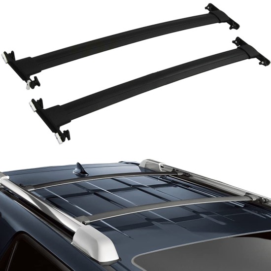 Heavy Duty 220lbs Roof Rack Cross Bars OE Style Fit for 2010-2023 Toyota 4Runner Luggage Cargo Carrier Crossbars,Black Aluminum Brackets