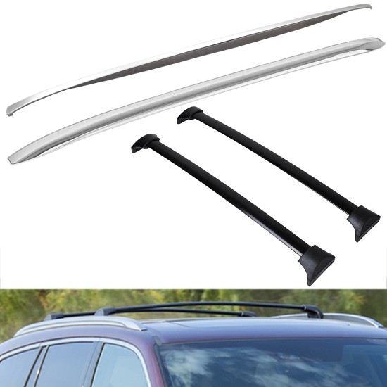 Posris Roof Rack Side Rails + Cross Bars for Honda Pilot 2016 2017 2018 2019 2020 2021 2022 Luggage Carrier