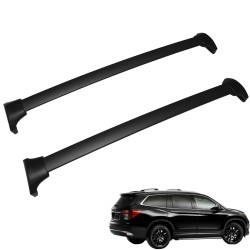 Posris 2 Pcs Roof Rack Cross Bars For Honda Pilot 2023 2024 Top Roof Rails Luggage Carrier Black Aluminum