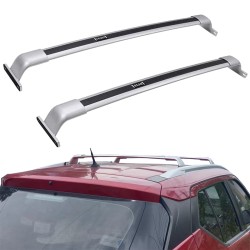 2 Pcs Roof Racks Cross Bars For Nissan Kicks 2016 2017 2018 2019 2020 2021 2022 2023 Crossbars Luggage Carrier Roof Rails Aluminum Silver